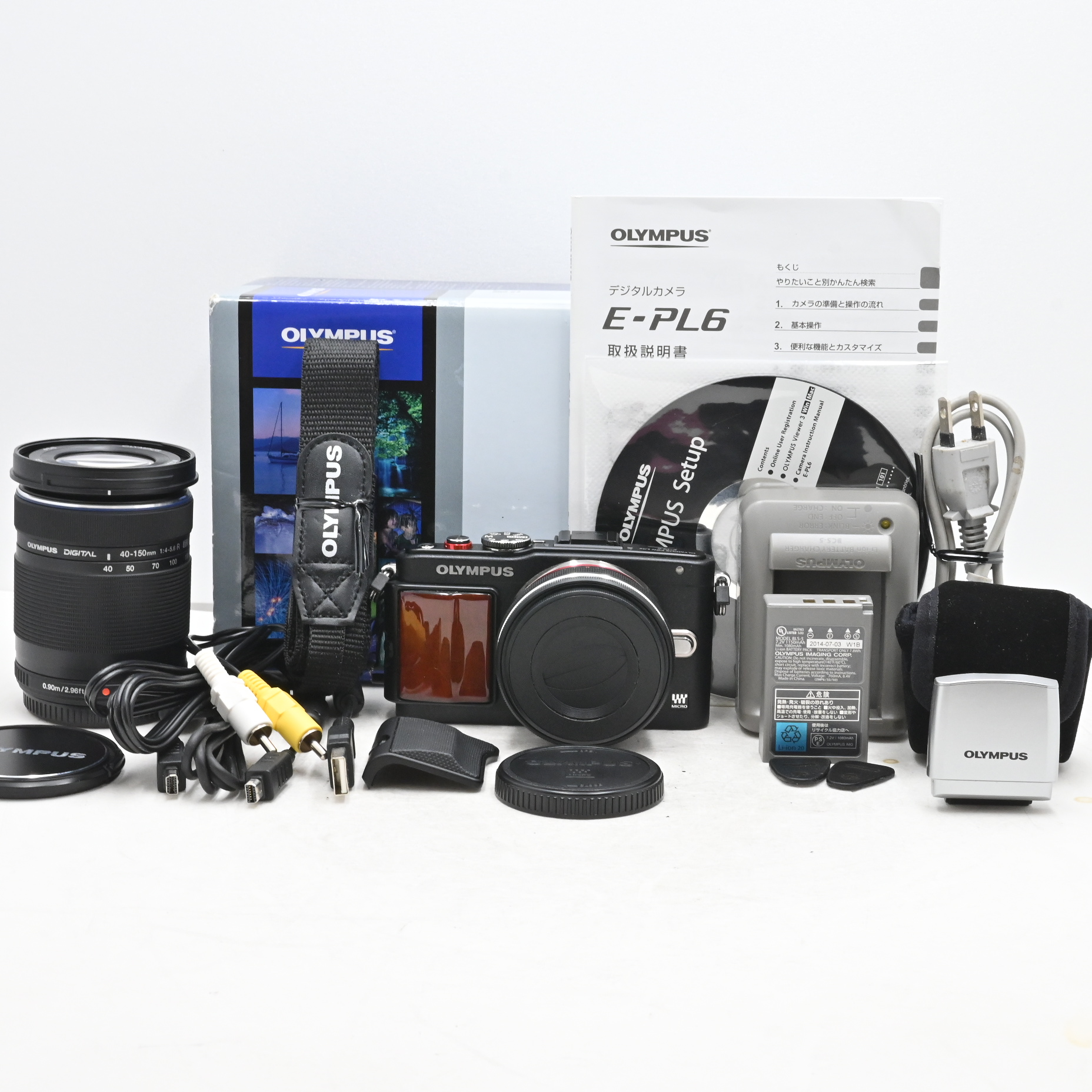 ショット数『4276』OLYMPUS ミラーレス一眼 PEN Lite E-PL6 ダブルズームキット ブラック E-PL6 DZKIT BLK